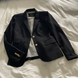 J. Crew black Schoolboy blazer w gold buttons